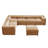 Solstice 142.5" 7-Piece Corner Sectional Chenille Sofa With Movable Ottoman-2048431799