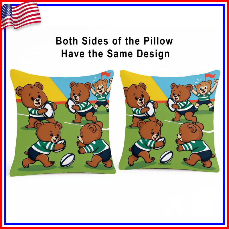 Coussins Bears, 14 X 14 pouces