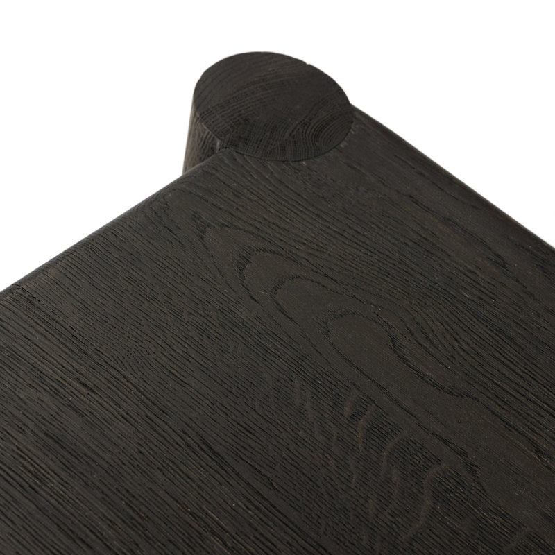 Ezri Nightstand-Cocoa Oak, Black