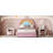 Twin Size Upholstered Rainbow Design Bed, Velvet Princess Platform Bed With Storage Drawer, No Box-Spring Needed,Colorful&Pink-480919217