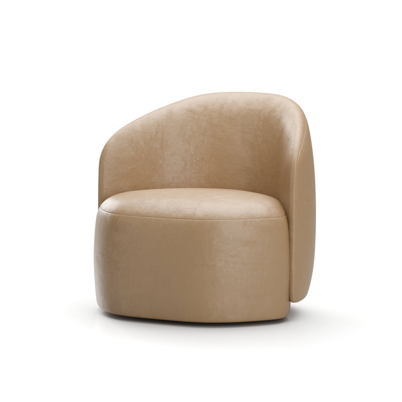 Taylor Swivel Barrel Chair, Bellagio 2 Cream 8805 Leather