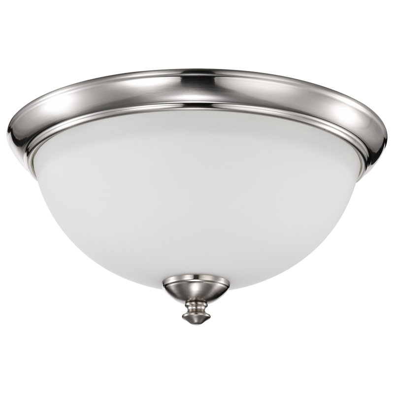 Minidoka Glass Flush Mount, Brushed Nickel, A19