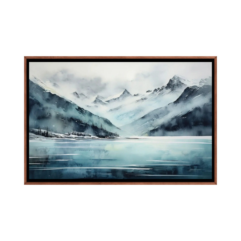 Blue Mountains - reproduction d'art murale - toile encadrée, Brun, H 26 po x l 40 po