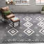 Tapis noir / gris en laine touffeté à la main Arne Southwestern-890245577