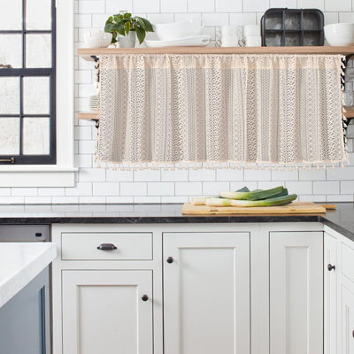 Polyester-Linen Semi Sheer Curtain Single Panel