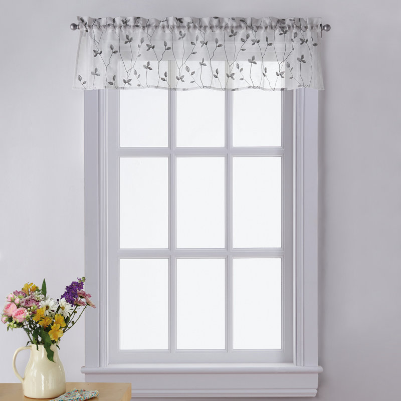 Floral Tailored Window Valance