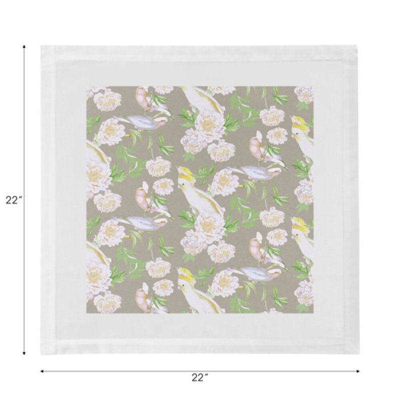 Peony Inspira Cotton Sateen Dinner Napkins, Breaker