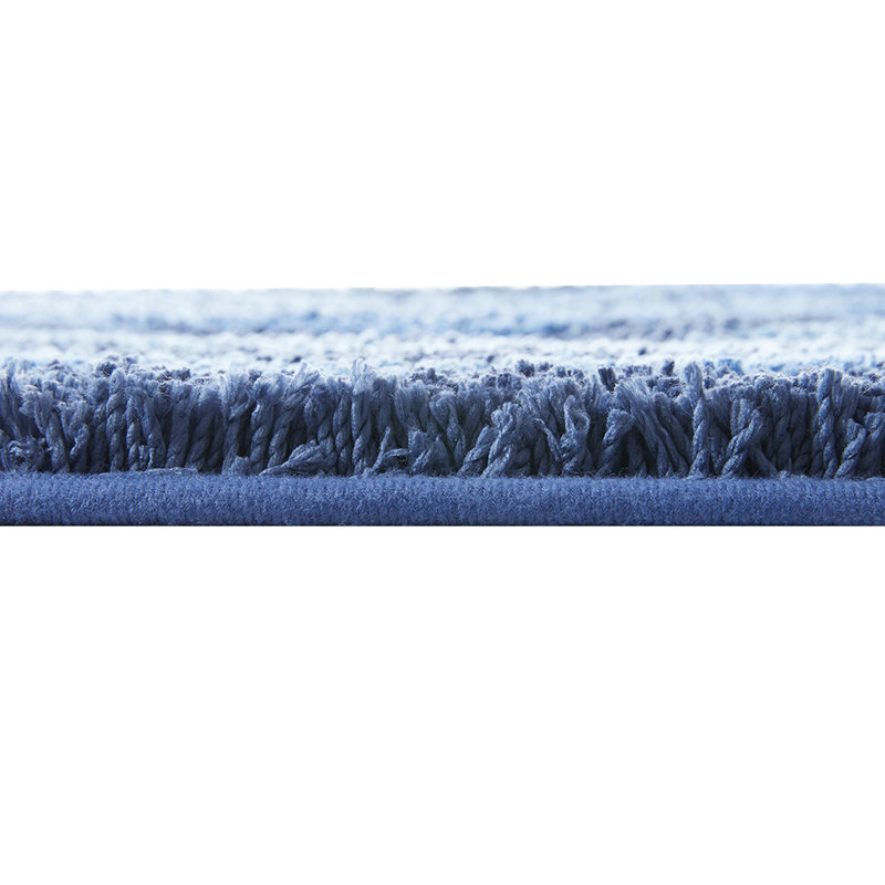 Clara Clark Ultra Soft Non-Slip Shaggy Chevron Bath Mat, Blue, 20" W x 32" L
