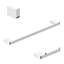 Cube 3 Piece Bathroom Hardware Set