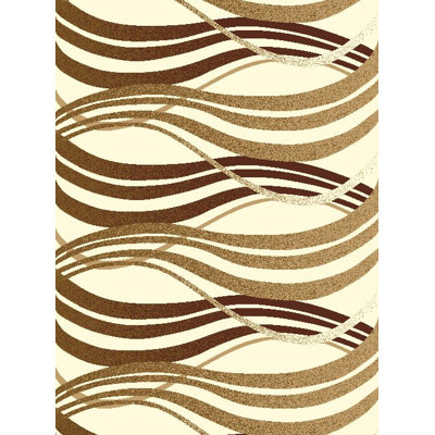 Tapis crème/brun tissé à la machine Hiltz