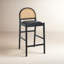Laylie Rattan And Leather Counter Stool-1908221453