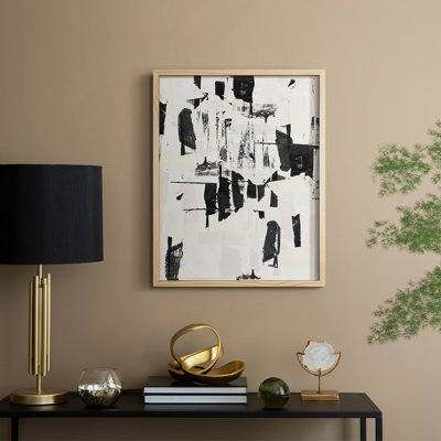 «Tiles & Texture Abstract Angles VI», reproduction encadrée - bois massif