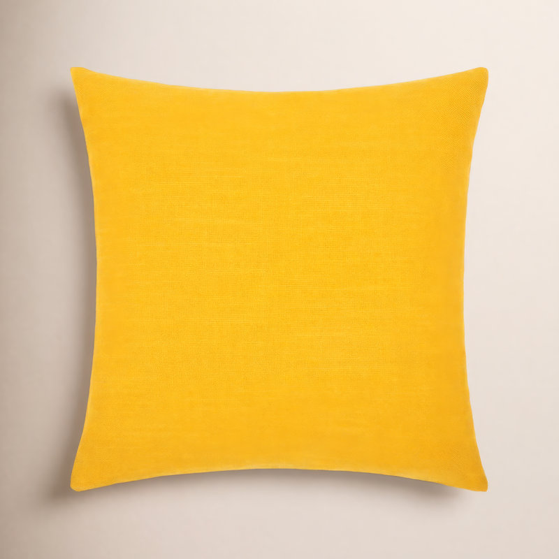 Decatur Embroidered Down Throw Pillow, Mustard/Dusty Pink/Pale Blue, 22" x 22", Down