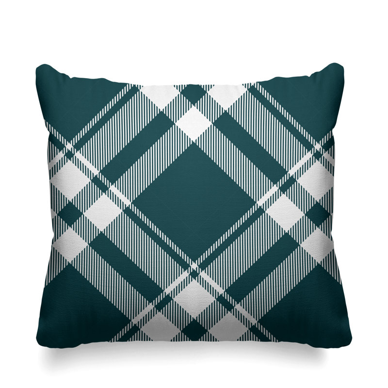 Housse et insert de coussin extérieur d'extérieur, Vert, L 15 po x H 15 po