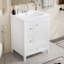 Meuble-lavabo de salle de bain avec rangement spacieux, tablette réglable, fabrication durable, cloisons amovibles et conception moderne pour une organisation optimale