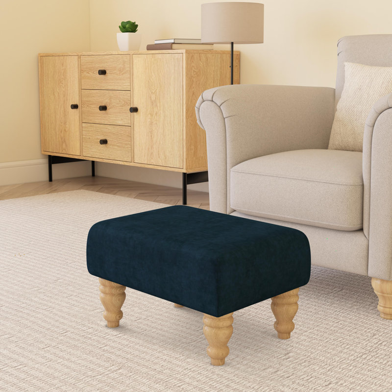Autryville Wood Turned Leg, Natural, Velvet, Indigo Dark Blue