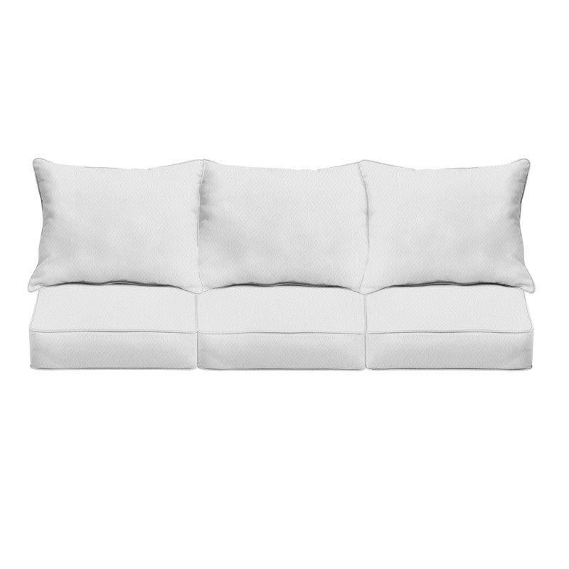 Outdoor 5'' Sofa Seat / Back Cushion, 30" W x 27" D, White