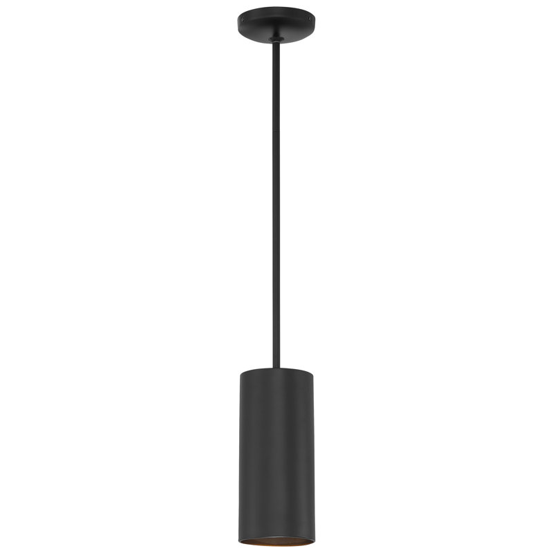Courter 1 - Light Single Pendant, Matte Black, 10.5" H x 4.5" W x 4.5" D, Replaceable LED