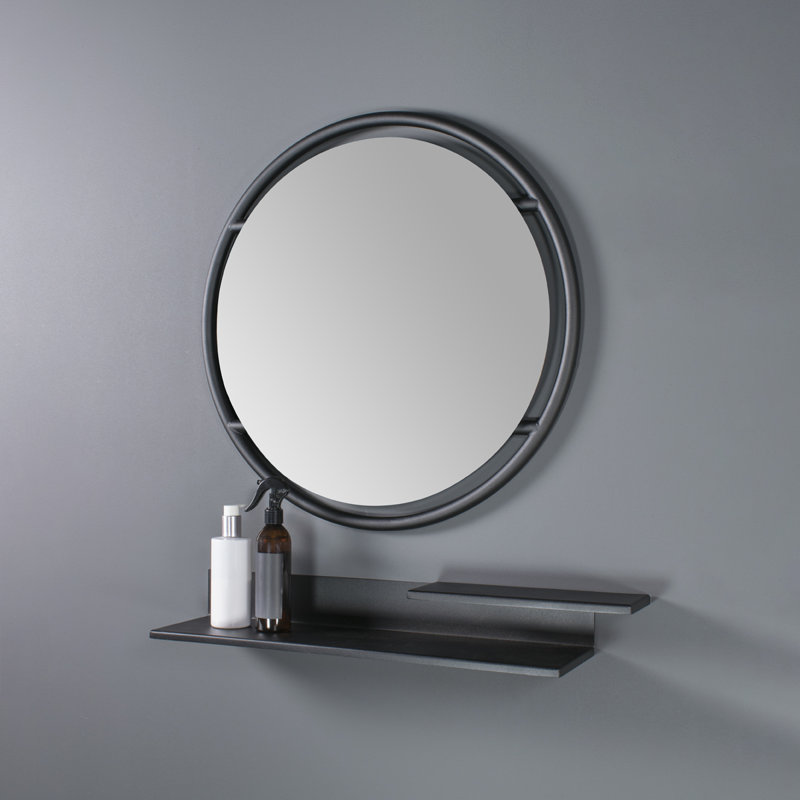 ORBIS Steel Mirror, 59 cm H x 59 cm W
