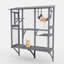 Fenêtre extensible pour plusieurs chats d'intérieur - Conception sécurisée et interactive, utilisation toutes saisons, gris, patio pour chat d'une largeur de 20,5 po avec 3 plateformes, 1 porte, assemblage facile, grands chats gris,