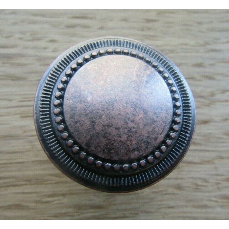 Clem 32mm Diameter Mushroom Knob, Antique Copper