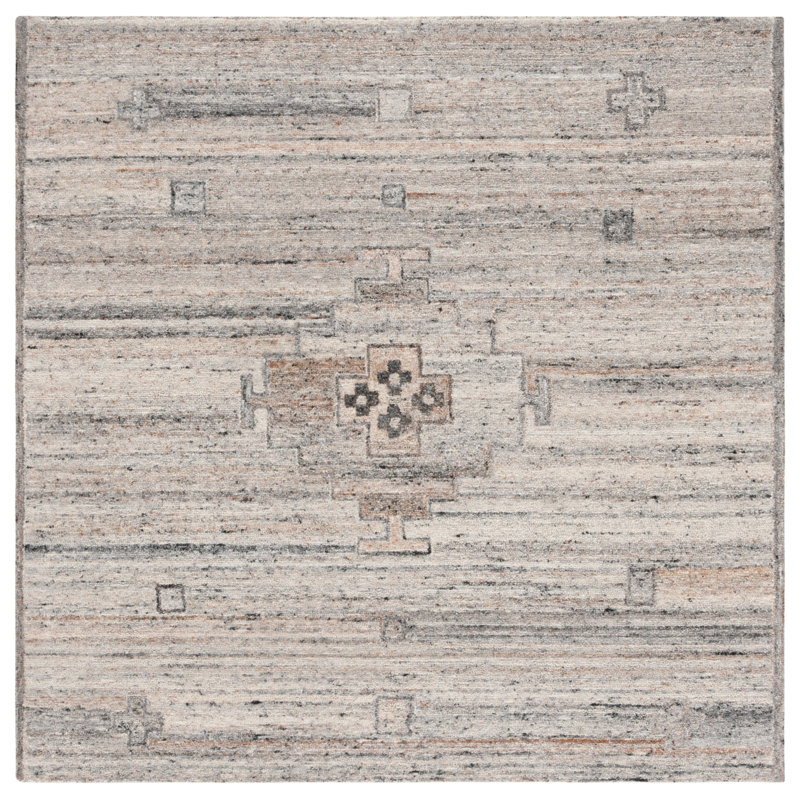 Jax Hand Tufted Southwestern Indoor Rug, Square 6'