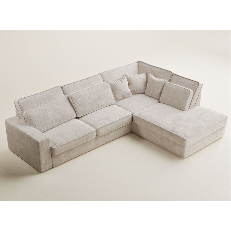 5 Seater Corner Sofa , Right Hand Facing, Cream