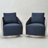 30" Wide Polyester Upholstered Swivel Barrel Chair With Wood Base Set of 2-174628990