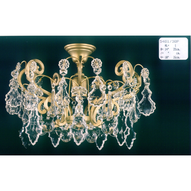 Desroches Semi Flush Mount, Dark Lacquer