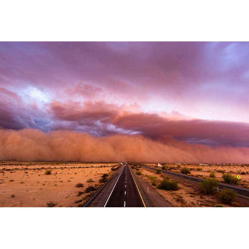 Storm in Desert 1 Piece Wrapped Canvas Wall Art, 61cm H x 91cm W x 3.8cm D