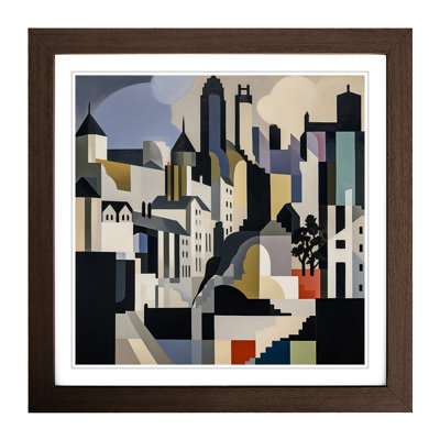 City Of Oxford Suprematism - Framed Print