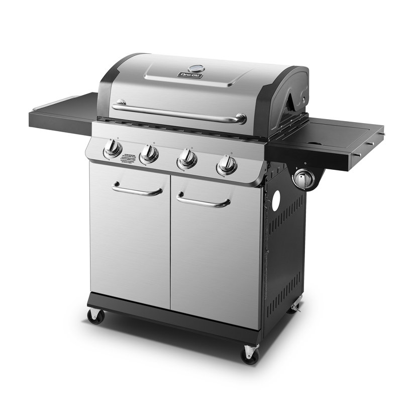 Barbecue au gaz à 4 brûleurs avec brûleur latéral Premier par Dyna-Glow, Propane liquide