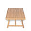Table basse de patio rectangulaire en bois d'acacia, teck