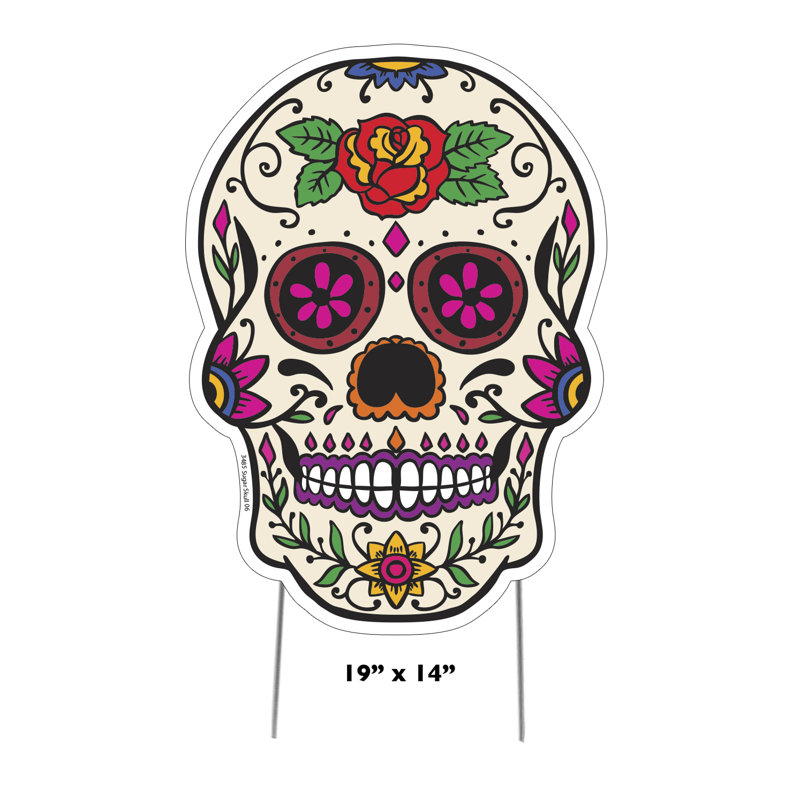Piquet de jardin Sugar Skull 6 - Rose
