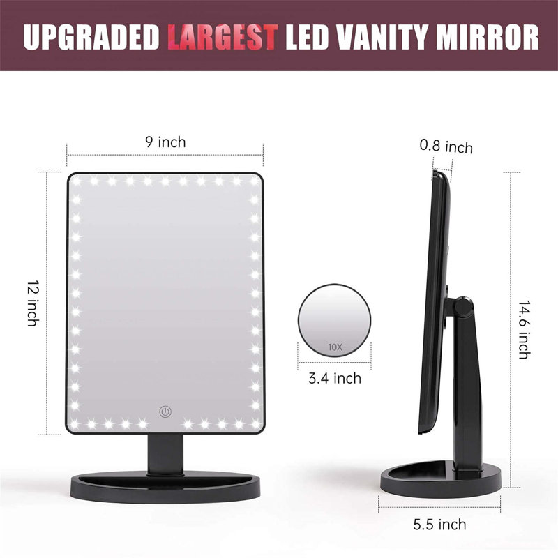 Demetrias Rectangle Floor Mirror, Black