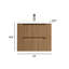 Meuble-lavabo suspendu en noyer de style Mid-Century, 61 cm (24 po), meuble de salle de bain suspendu moderne.
