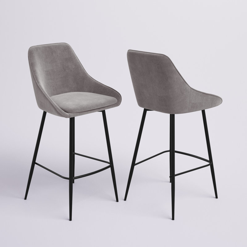 Tabouret Layken, gris, Tabouret de comptoir (siège d'une hauteur de 26 p