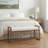 Uttermost Araiza White Fabric Bench