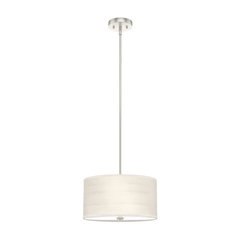 Solhaven 3 - Light Shaded Drum Pendant, Bleached Alder