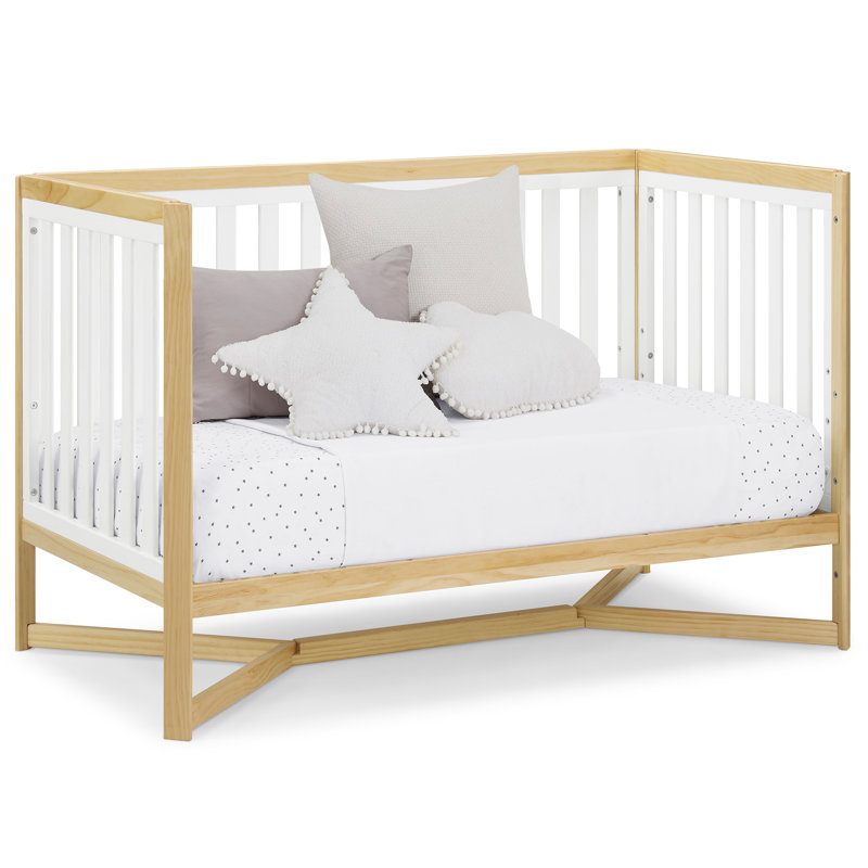 Tribeca White and Natural 4-in-1 Convertible Baby Crib