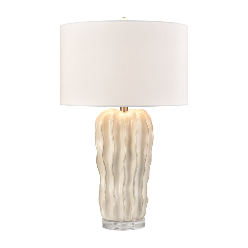 Lampe de table 1 lumière de 27,5 po de hauteur Genesee - émaillée blanche