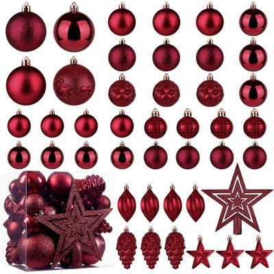 Christmas Ball Ornaments - 43pcs Shatterproof Christmas Tree Decorative Hanging Ornaments