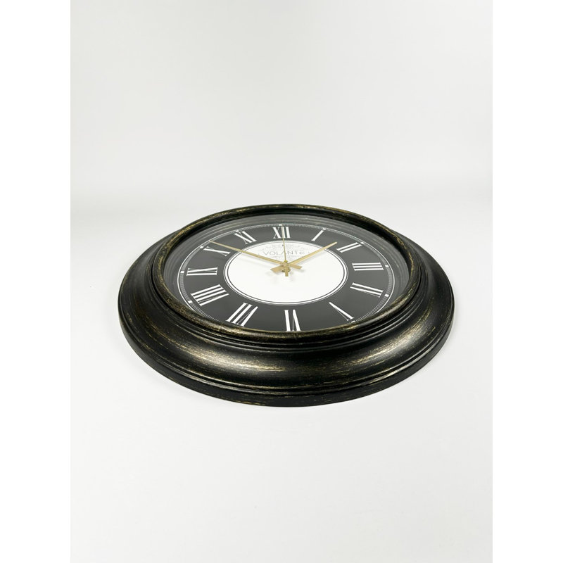 Bischoffs Wall Clock, Black/White