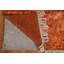 Tapis orange orange en laine berbère fait à la main 3 x 7