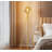 65'' Modern Tripod Floor lamp with Glass Shade，Gold Standing Lamp with LED Bulb for Living Room