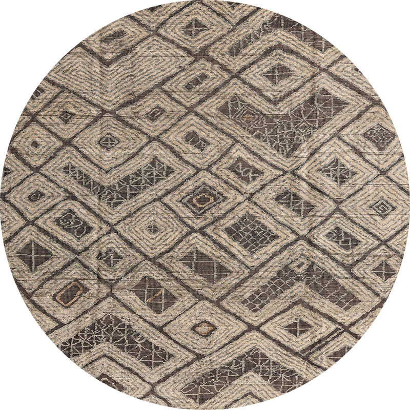 Abstract Indoor Rug, Round 7'
