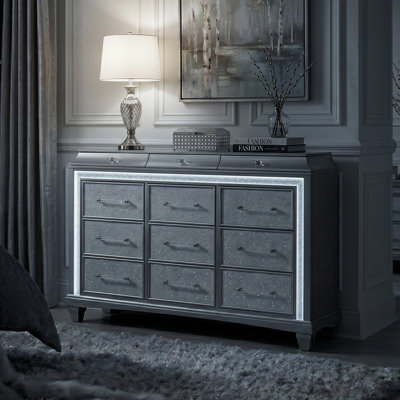 Emika 12-Drawer Dresser With Led Light
