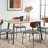 Freddi Dining Table / Natural Top / Black Legs
