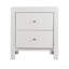Table de chevet transitionnelle blanche élégante