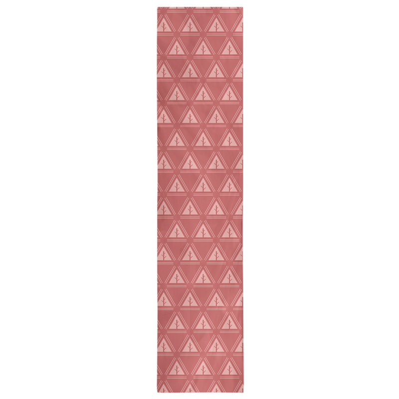 Chemin de table d’arbre minimaliste classic Barbra, 16 po x 90 po, Rouge